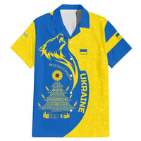 Ukraine Christmas Family Matching Mermaid Dress and Hawaiian Shirt with Howling Wolf Sunflower Tree and Traditional Ornament Design - Wonder Print Shop