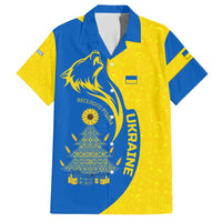 Ukraine Christmas Family Matching Puletasi and Hawaiian Shirt with Howling Wolf Sunflower Tree and Traditional Ornament Design - Wonder Print Shop