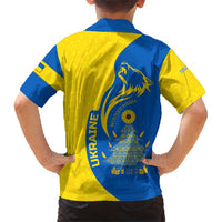 Ukraine Christmas Family Matching Short Sleeve Bodycon Dress and Hawaiian Shirt with Howling Wolf Sunflower Tree and Traditional Ornament Design - Wonder Print Shop