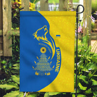 Ukraine Christmas Garden Flag with Howling Wolf Sunflower Tree and Traditional Ornament Design - Wonder Print Shop