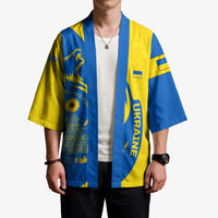 Ukraine Christmas Kimono with Howling Wolf Sunflower Tree and Traditional Ornament Design - Wonder Print Shop