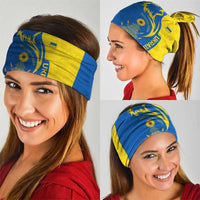 Ukraine Christmas Neck Gaiter with Howling Wolf Sunflower Tree and Traditional Ornament Design - Wonder Print Shop