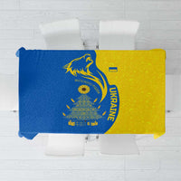 Ukraine Christmas Tablecloth with Howling Wolf Sunflower Tree and Traditional Ornament Design - Wonder Print Shop