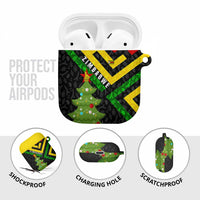 Zimbabwe Christmas AirPods Case with Flag Colors Xmas Tree and Holiday - Wonder Print Shop