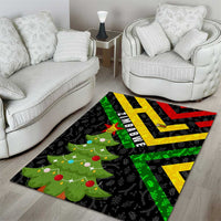 Zimbabwe Christmas Area Rug with Flag Colors Xmas Tree and Holiday - Wonder Print Shop