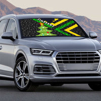 Zimbabwe Christmas Auto Sun Shade with Flag Colors Xmas Tree and Holiday - Wonder Print Shop