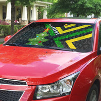 Zimbabwe Christmas Auto Sun Shade with Flag Colors Xmas Tree and Holiday - Wonder Print Shop