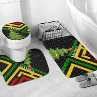 Zimbabwe Christmas Bathroom Set with Flag Colors Xmas Tree and Holiday - Wonder Print Shop