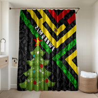 Zimbabwe Christmas Bathroom Set with Flag Colors Xmas Tree and Holiday - Wonder Print Shop