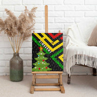 Zimbabwe Christmas Canvas Wall Art with Flag Colors Xmas Tree and Holiday - Wonder Print Shop