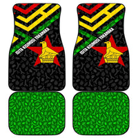 Zimbabwe Christmas Car Mats with Flag Colors Xmas Tree and Holiday - Wonder Print Shop