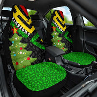Zimbabwe Christmas Car Seat Cover with Flag Colors Xmas Tree and Holiday - Wonder Print Shop
