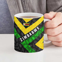 Zimbabwe Christmas Ceramic Mug with Flag Colors Xmas Tree and Holiday - Wonder Print Shop