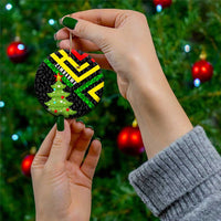 Zimbabwe Christmas Ceramic Ornament with Flag Colors Xmas Tree and Holiday - Wonder Print Shop