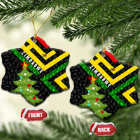 Zimbabwe Christmas Ceramic Ornament with Flag Colors Xmas Tree and Holiday - Wonder Print Shop