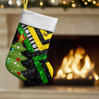 Zimbabwe Christmas Stocking with Flag Colors Xmas Tree and Holiday - Wonder Print Shop