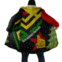 Zimbabwe Christmas Cloak with Flag Colors Xmas Tree and Holiday - Wonder Print Shop