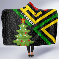Zimbabwe Christmas Hooded Blanket with Flag Colors Xmas Tree and Holiday - Wonder Print Shop