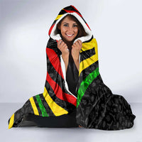 Zimbabwe Christmas Hooded Blanket with Flag Colors Xmas Tree and Holiday - Wonder Print Shop