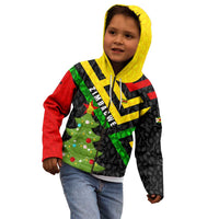 Zimbabwe Christmas Kid Hoodie with Flag Colors Xmas Tree and Holiday - Wonder Print Shop