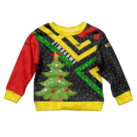 Zimbabwe Christmas Kid Ugly Christmas Sweater with Flag Colors Xmas Tree and Holiday - Wonder Print Shop