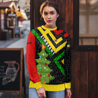 Zimbabwe Christmas Ugly Christmas Sweater with Flag Colors Xmas Tree and Holiday - Wonder Print Shop