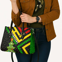 Zimbabwe Christmas Leather Bag with Flag Colors Xmas Tree and Holiday - Wonder Print Shop