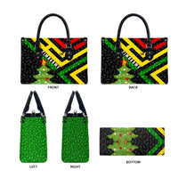 Zimbabwe Christmas Leather Bag with Flag Colors Xmas Tree and Holiday - Wonder Print Shop