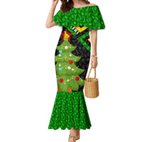Zimbabwe Christmas Mermaid Dress with Flag Colors Xmas Tree and Holiday - Wonder Print Shop