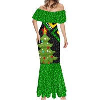 Zimbabwe Christmas Mermaid Dress with Flag Colors Xmas Tree and Holiday - Wonder Print Shop