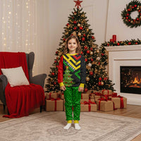 Zimbabwe Christmas Pajama Set with Flag Colors Xmas Tree and Holiday - Wonder Print Shop