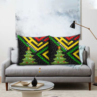 Zimbabwe Christmas Pillow Cover with Flag Colors Xmas Tree and Holiday - Wonder Print Shop