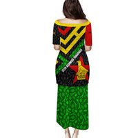 Zimbabwe Christmas Puletasi with Flag Colors Xmas Tree and Holiday - Wonder Print Shop