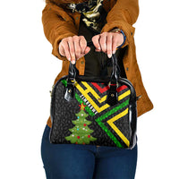 Zimbabwe Christmas Shoulder Handbag with Flag Colors Xmas Tree and Holiday - Wonder Print Shop