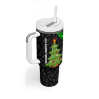 Zimbabwe Christmas Tumbler With Handle with Flag Colors Xmas Tree and Holiday - Wonder Print Shop