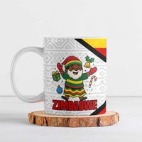 Zimbabwe Christmas Ceramic Mug with Festive Santa Palm Tree and Red Yellow Green Flag - Wonder Print Shop
