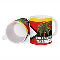 Zimbabwe Christmas Ceramic Mug with Festive Santa Palm Tree and Red Yellow Green Flag - Wonder Print Shop