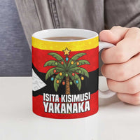 Zimbabwe Christmas Ceramic Mug with Festive Santa Palm Tree and Red Yellow Green Flag - Wonder Print Shop