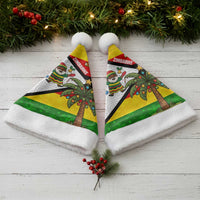 Zimbabwe Christmas Santa Hat with Festive Santa Palm Tree and Red Yellow Green Flag - Wonder Print Shop