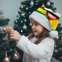 Zimbabwe Christmas Santa Hat with Festive Santa Palm Tree and Red Yellow Green Flag - Wonder Print Shop