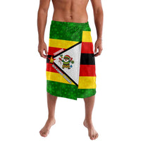 Zimbabwe Christmas Lavalava with Festive Santa Palm Tree and Red Yellow Green Flag - Wonder Print Shop