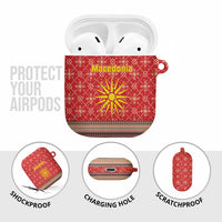 Macedonia Christmas AirPods Case with Traditional Santa and Yellow Sun Motif - Wonder Print Shop
