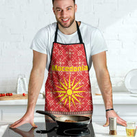 Macedonia Christmas Apron with Traditional Santa and Yellow Sun Motif - Wonder Print Shop