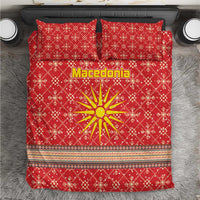 Macedonia Christmas Bedding Set with Traditional Santa and Yellow Sun Motif - Wonder Print Shop