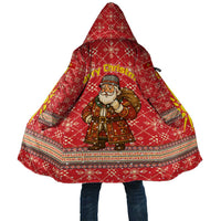 Macedonia Christmas Cloak with Traditional Santa and Yellow Sun Motif - Wonder Print Shop