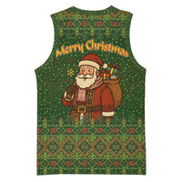 Romania Christmas Basketball Jersey with Map Tricolor Flag Golden Eagle and Santa Motif - Wonder Print Shop