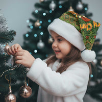 Romania Christmas Santa Hat with Map Tricolor Flag Golden Eagle and Santa Motif - Wonder Print Shop