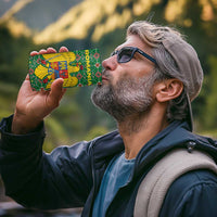 Romania Christmas 4 in 1 Can Cooler Tumbler with Green and Red Pattern Golden Eagle and Santa Motif - Wonder Print Shop