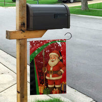 Kenya Christmas Garden Flag with Santa Claus Spear and Red Green Harambee Crest - Wonder Print Shop