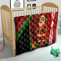 Kenya Christmas Quilt with Santa Claus Spear and Red Green Harambee Crest - Wonder Print Shop